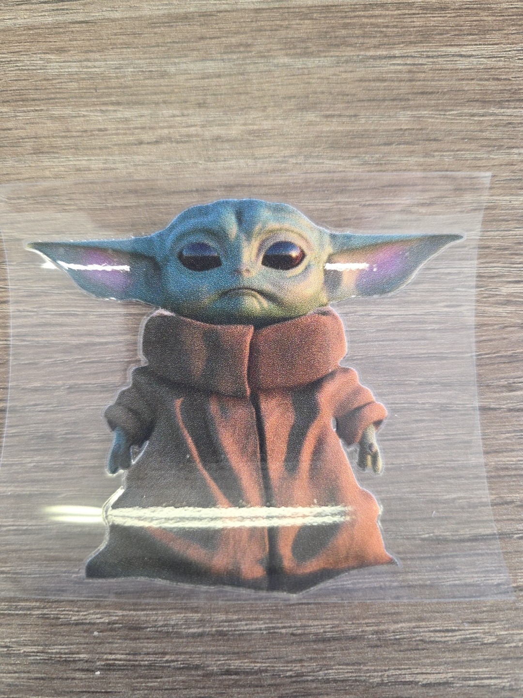 Baby Yoda Grogu Star Wars Red UVDTF Decal Made In USA Waterproof