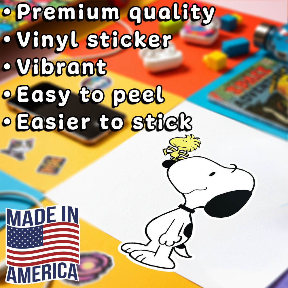 Peanuts Snoopy and Woodstock Sticker – Aesthetic Vinyl 2.5″ W x 4″ H