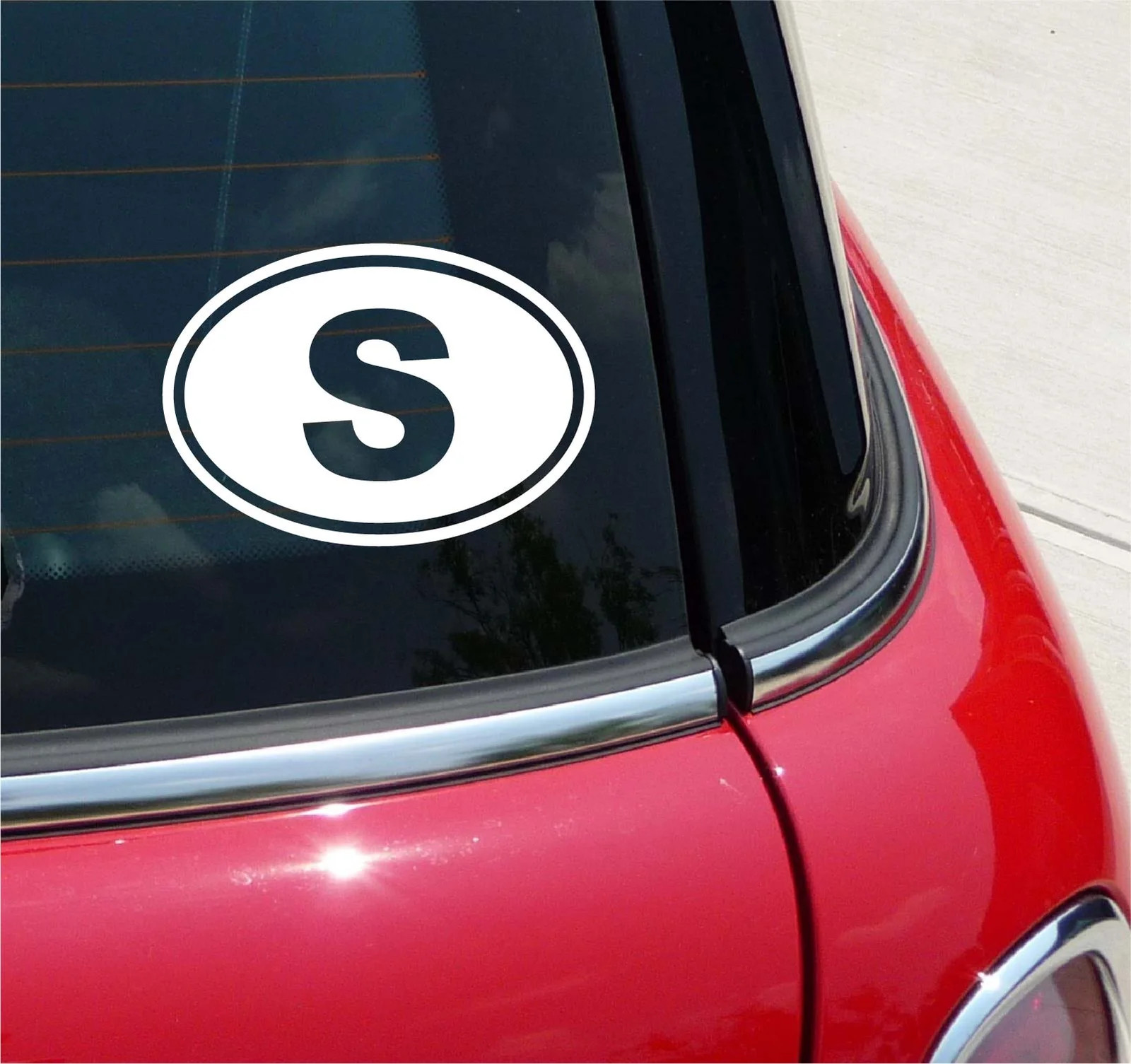 Euro S Sweden Country Code Decal Sticker Car Wall Oval NOT Two Colors
