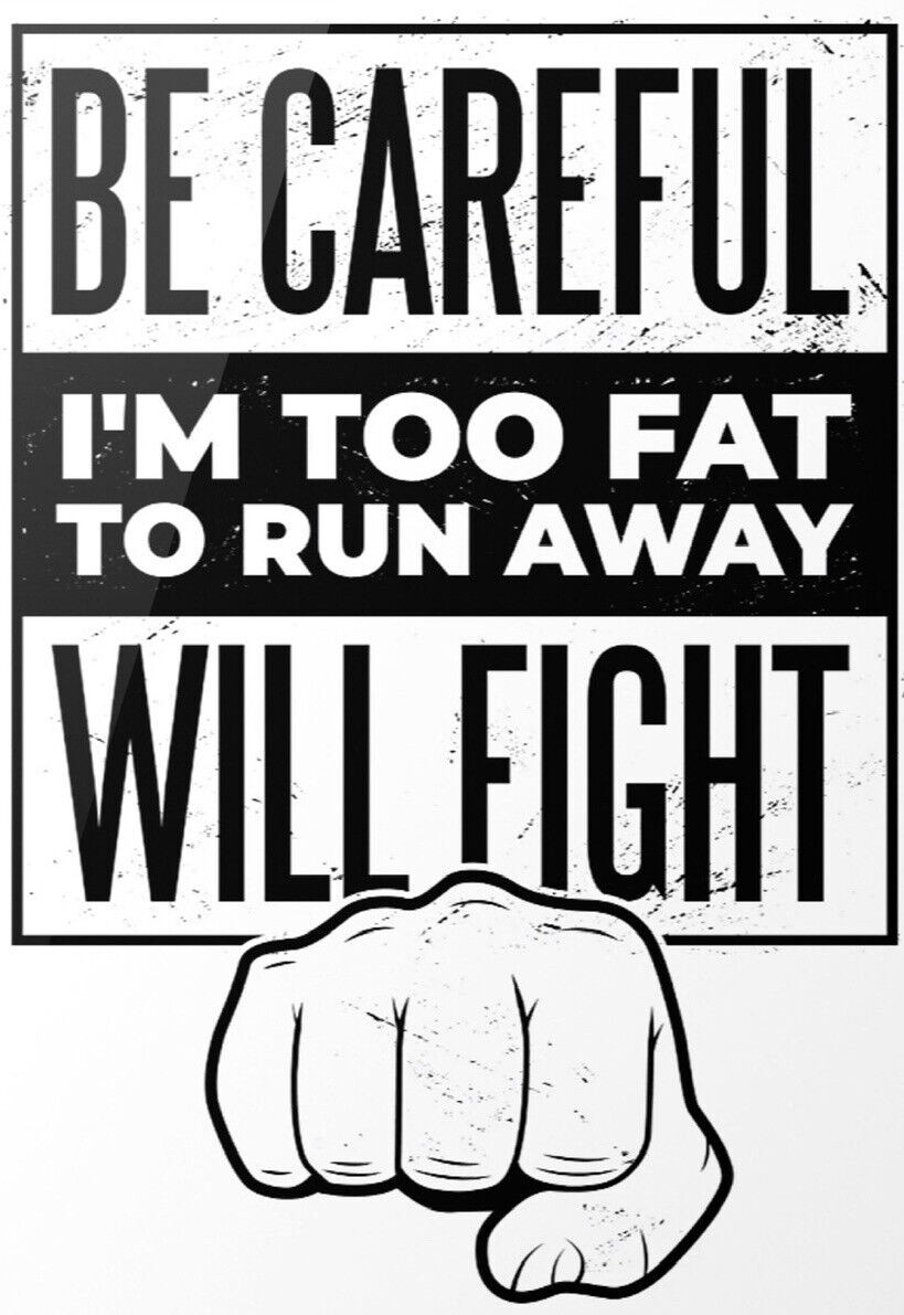 Too Fat To Run Away Sticker Decal