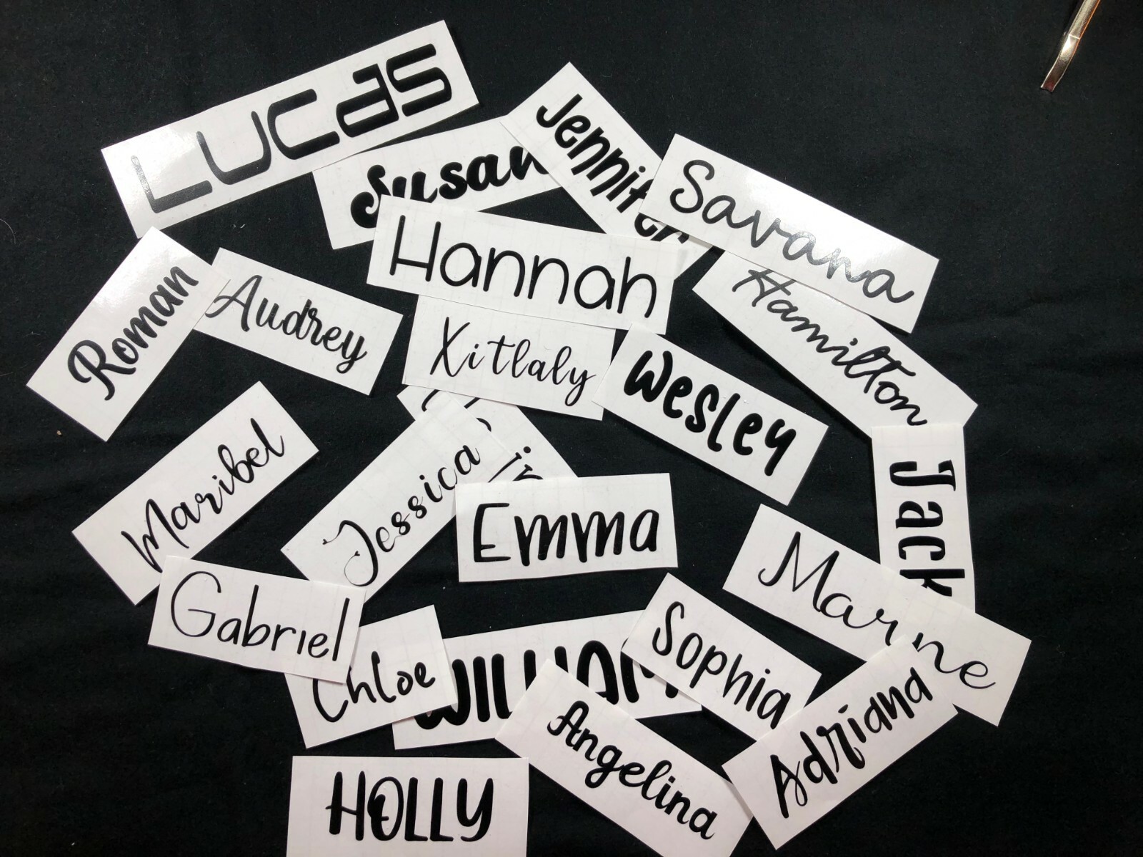 Easy to Order Custom Personalized Sticker/Decal/Vinyl Name/Lettering – FREE SHIP