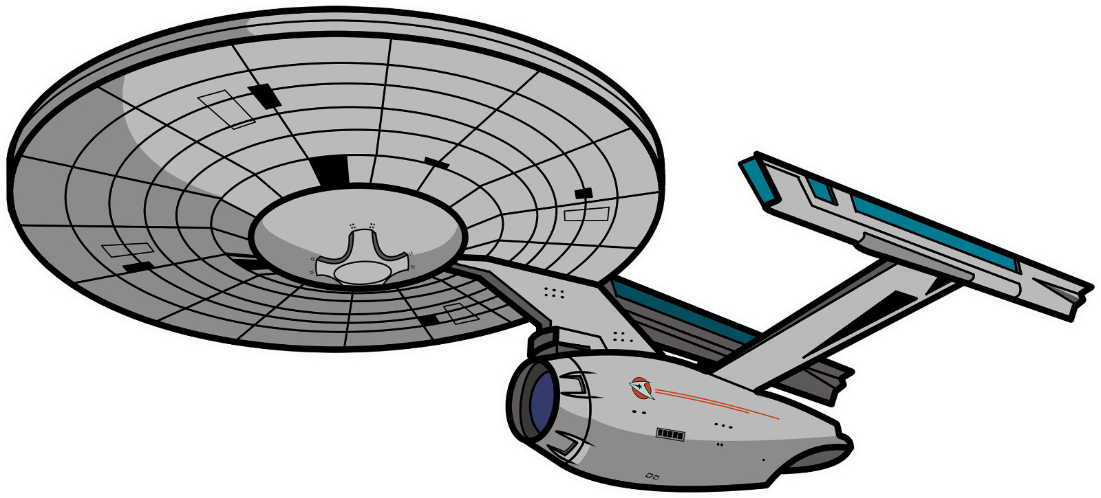 Star Trek Enterprise sticker weatherproof bumper vinyl decal