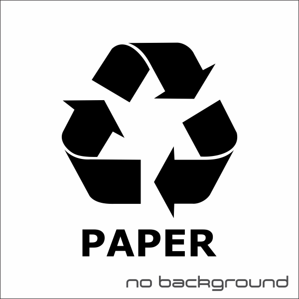 Recycle Paper Sticker Vinyl Decal – Trash Bin Symbol Can Reuse Renew Home Window
