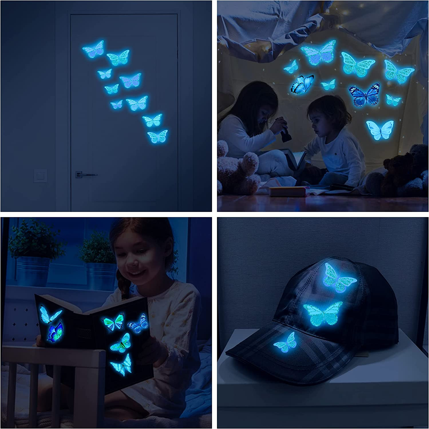 Pegatinas De Decoracion De Pared De Mariposa Brillante 58 Piezas De Calcomanias