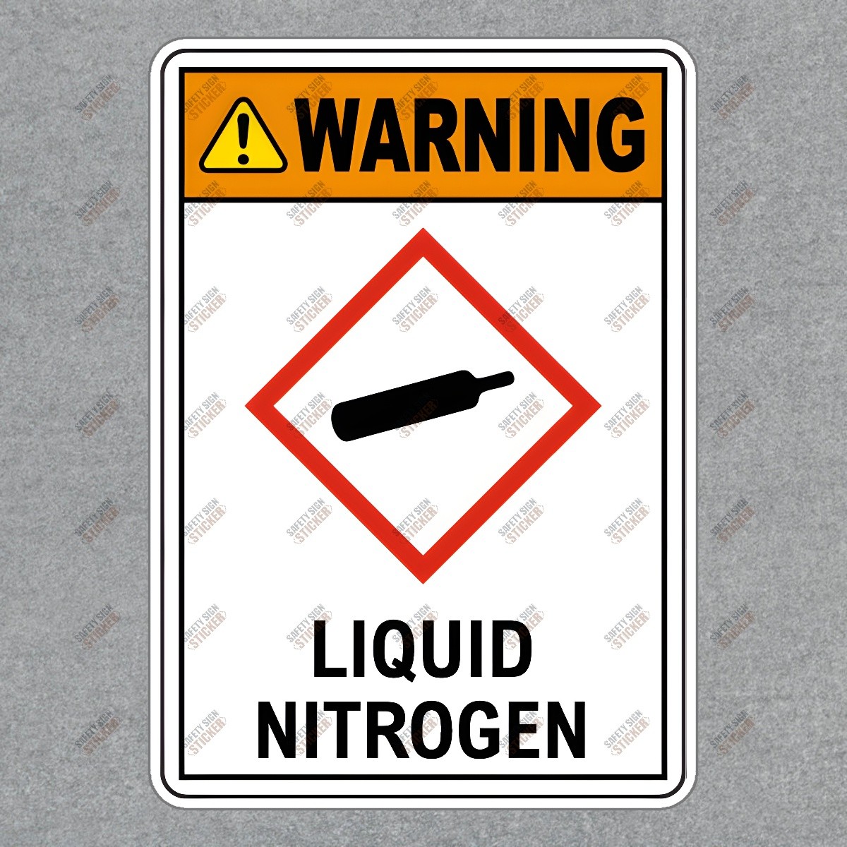 Warning Sign Sticker Liquid Nitrogen Hazard OSHA Compliant Safety #921234