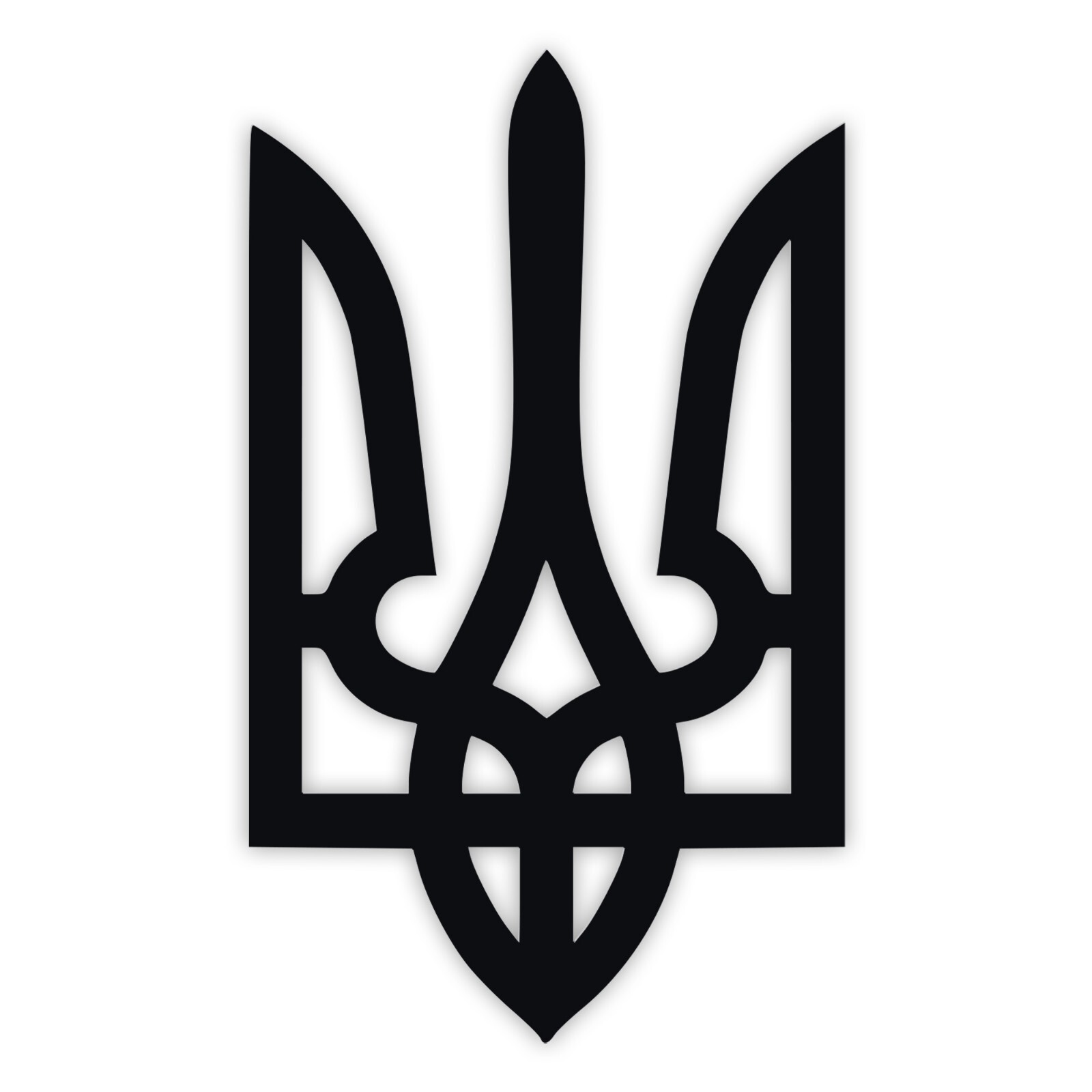 Ukrainian Coat of Arms Vinyl Decal Tryzub Trident Sticker Car Laptop Window Wall