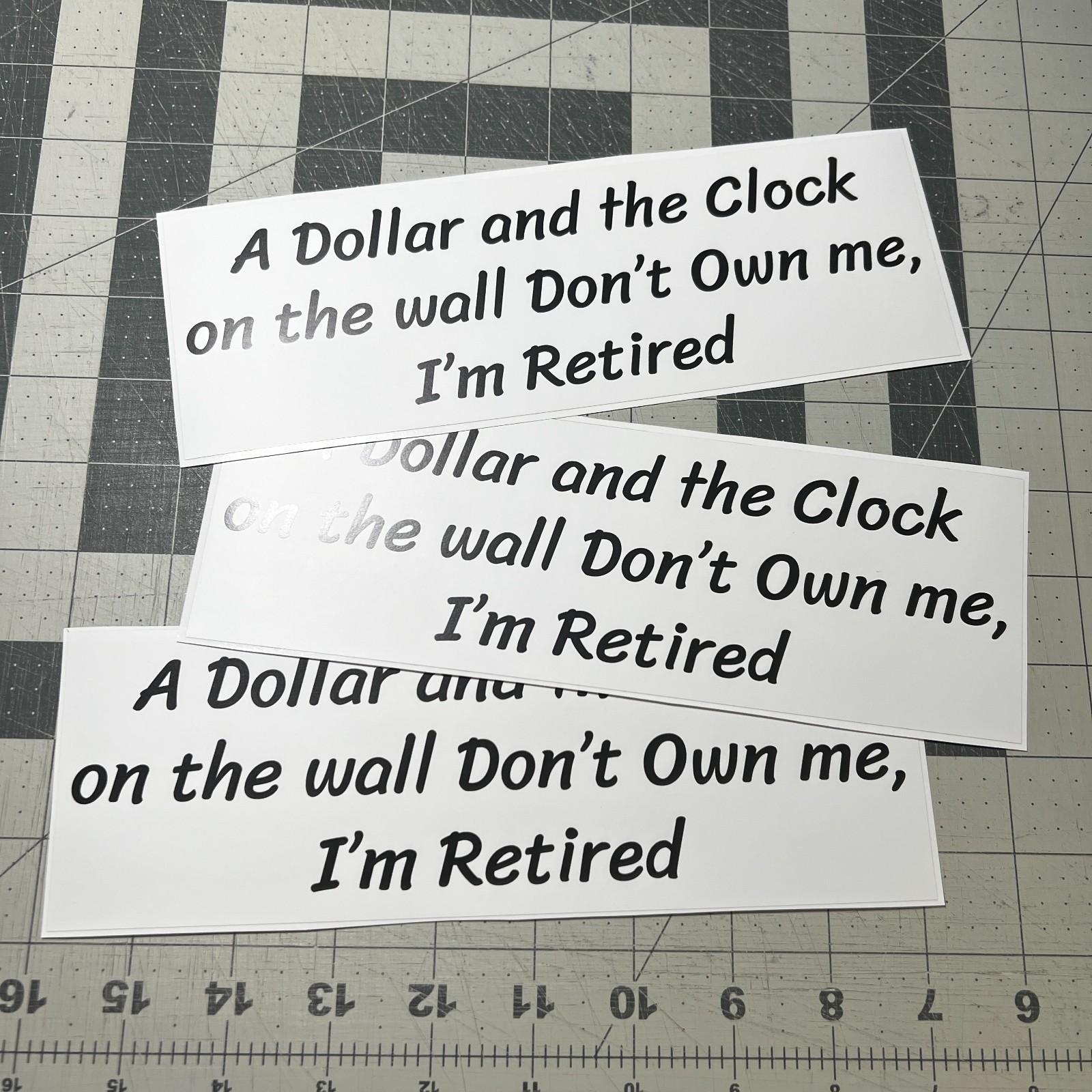 Black and White – Custom Bumper Sticker Say Anything You Want! Magnet or Sticker