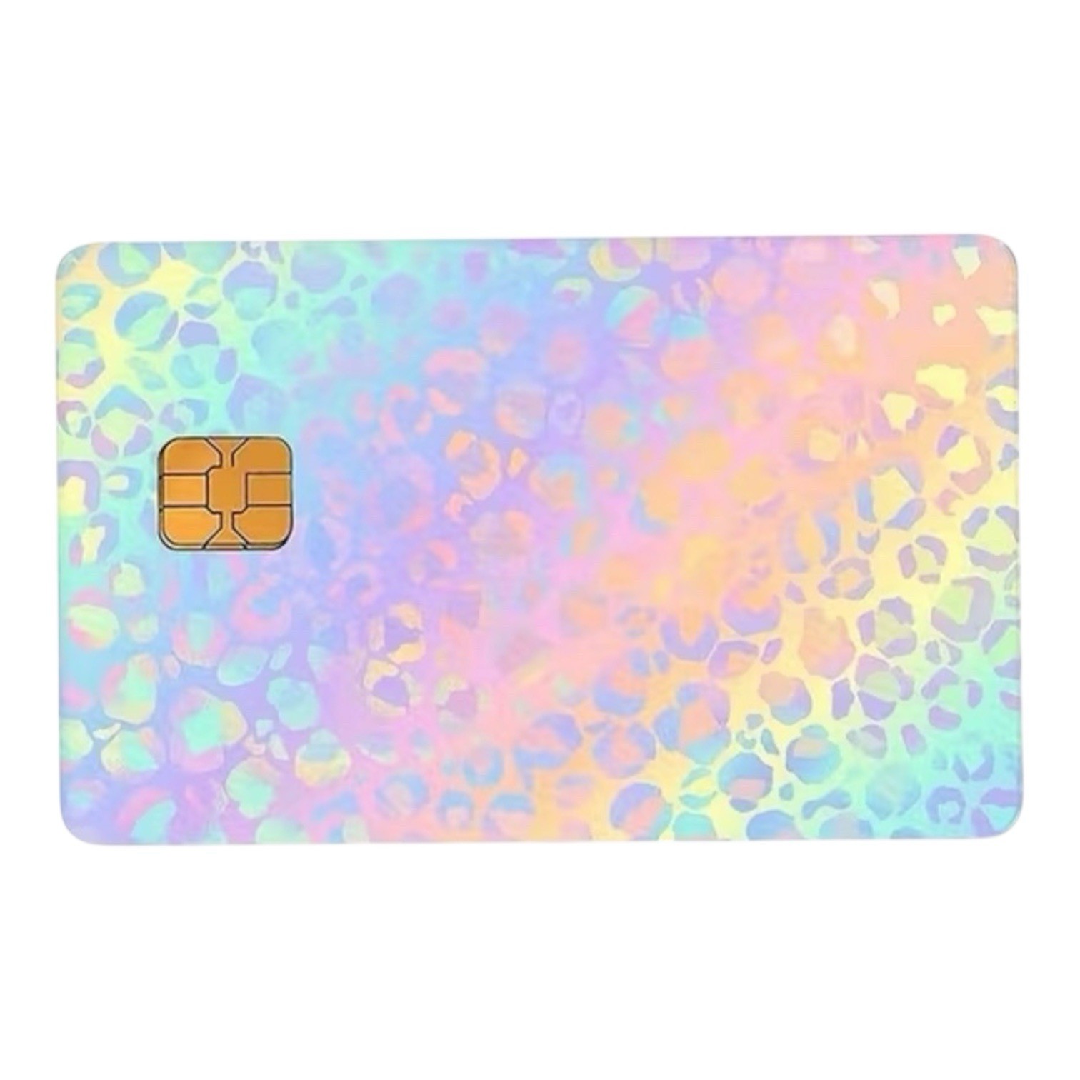 Leopard Print Debit Credit Card Skin Sticker Yellow Blue Pink Orange Cat 1PC
