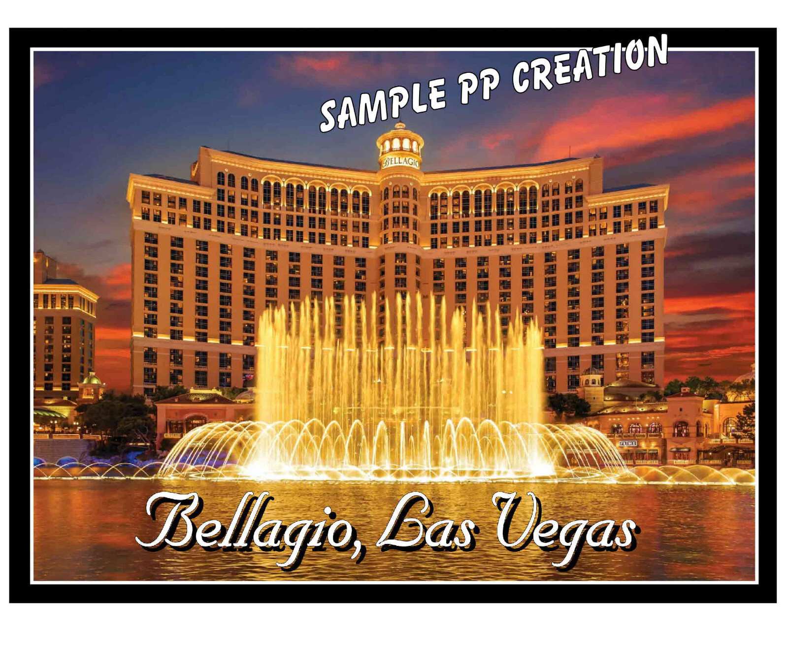 BELLAGIO, LAS VEGAS photo fridge MAGNET 4 X 3 inches TRAVEL