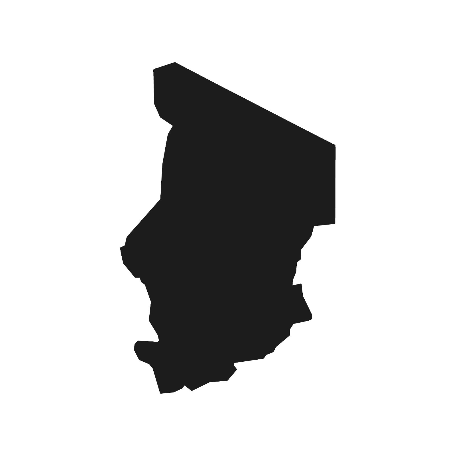 Chad country outline Vinyl Decal Car Window Laptop Sticker