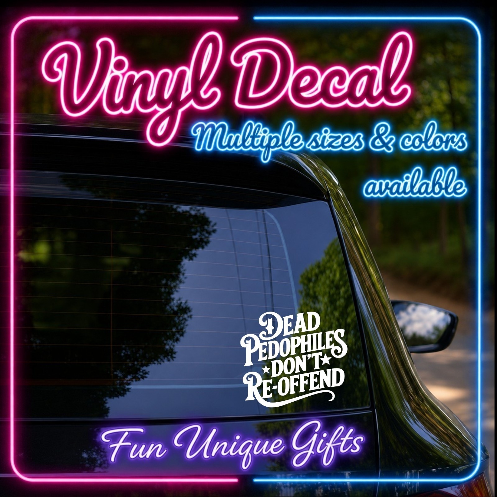 Dead Pedophiles Vinyl Decal Sticker -Multiple Colors & Sizes- FREE SHIPPING