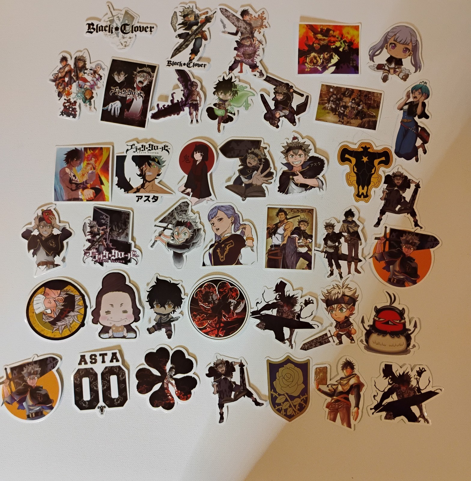 10 PC Custom “Black Clover” Vinyl Stickers Random Selection No Duplicates