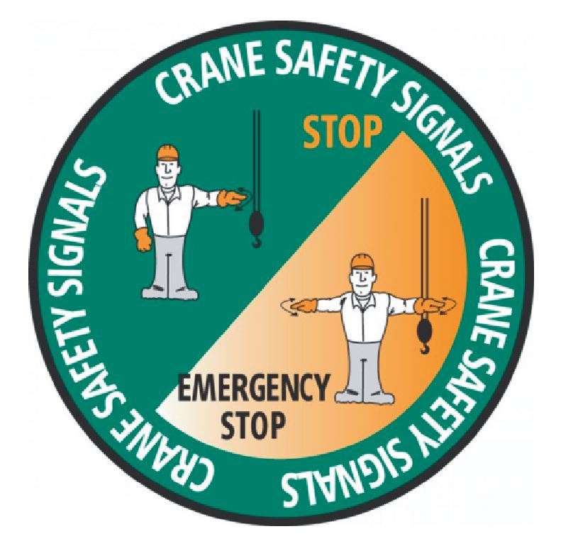 Crane Safety Signals Hard Hat Decal Hardhat Sticker Helmet Label H151