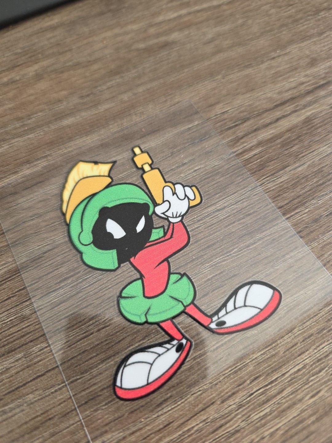 Marvin The Martian Retro Vintage Cartoon Raised UVDTF 3in X 3in Full Color Decal