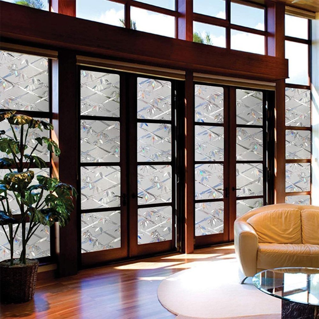 1X 45*100CM Privacy Glass Film Sticker Static Cling Stained Bathroom Home UK