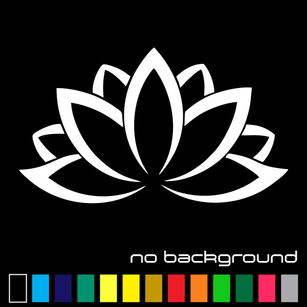 Lotus Flower Sticker Vinyl Decal – Namaste Yoga Plant Car Window Wall Decor Art