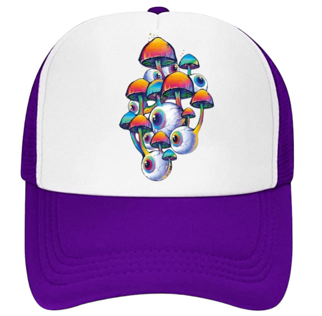 Mushroom Eyes Iron On Sticker Vibrant Color T-shirts Hoodies Hats Halloween DIY