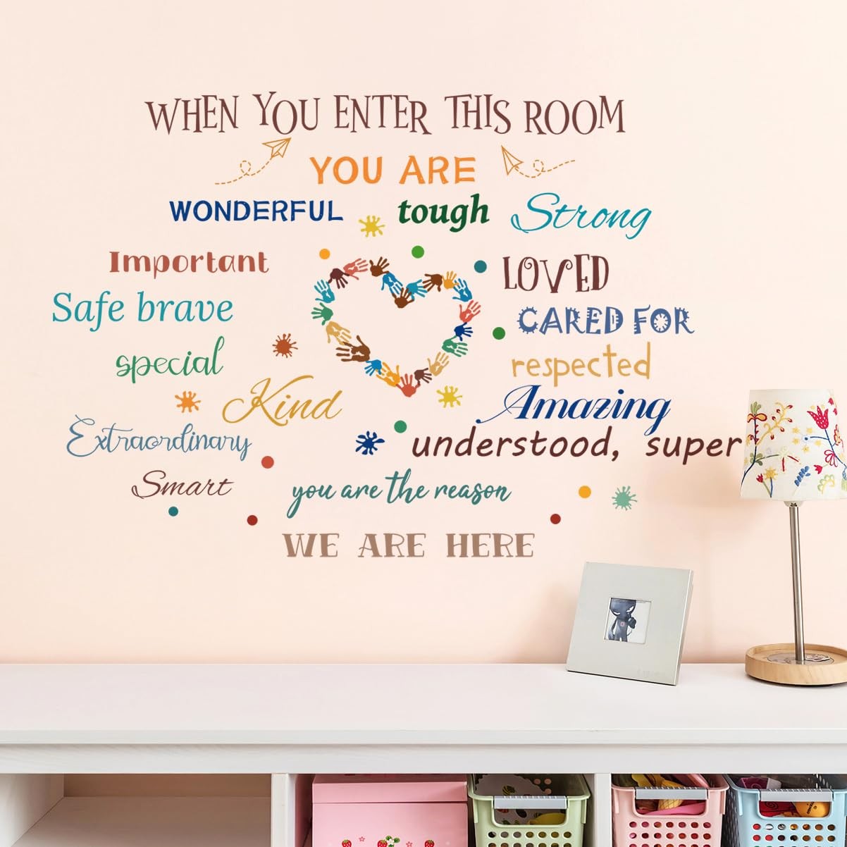 Colorful Inspirational Quote Wall Decals Motivational Positive Phrase Wall St…