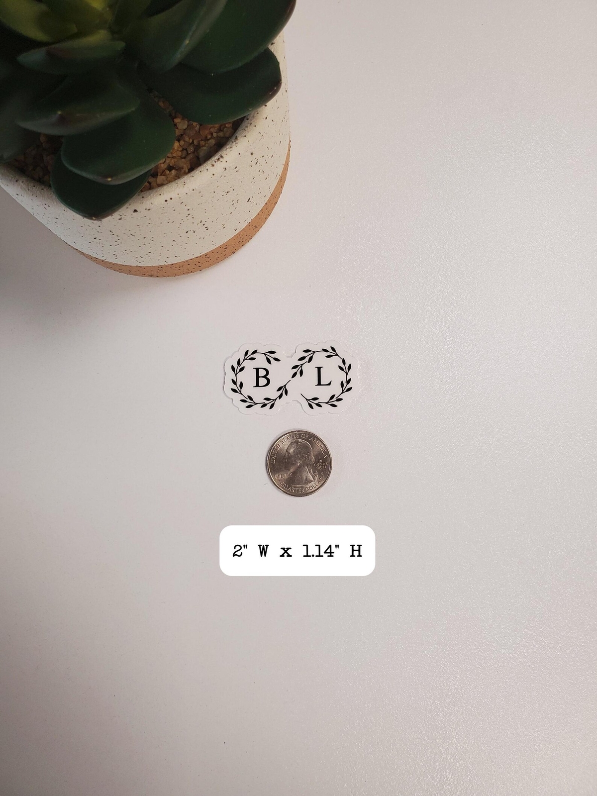 Custom Monogram Sticker | Contour Cut, Clear Transparent Vinyl