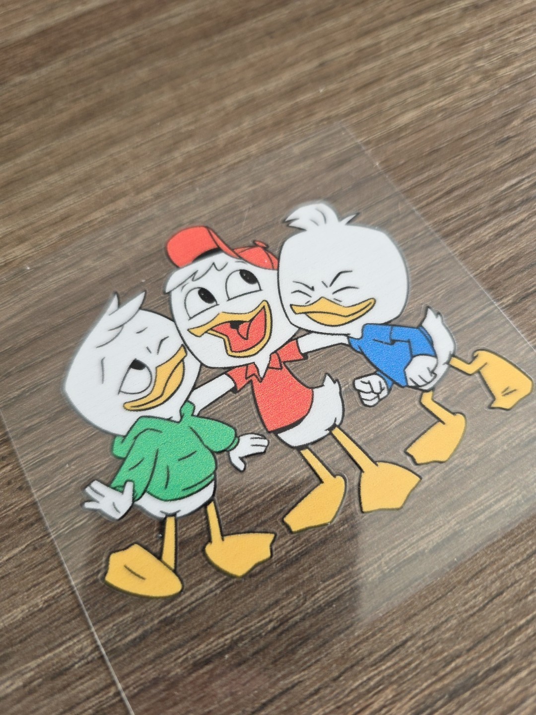 Hewie, Dewie, Lewie Retro Vintage Cartoon Raised UV DTF decal 3in X 3in