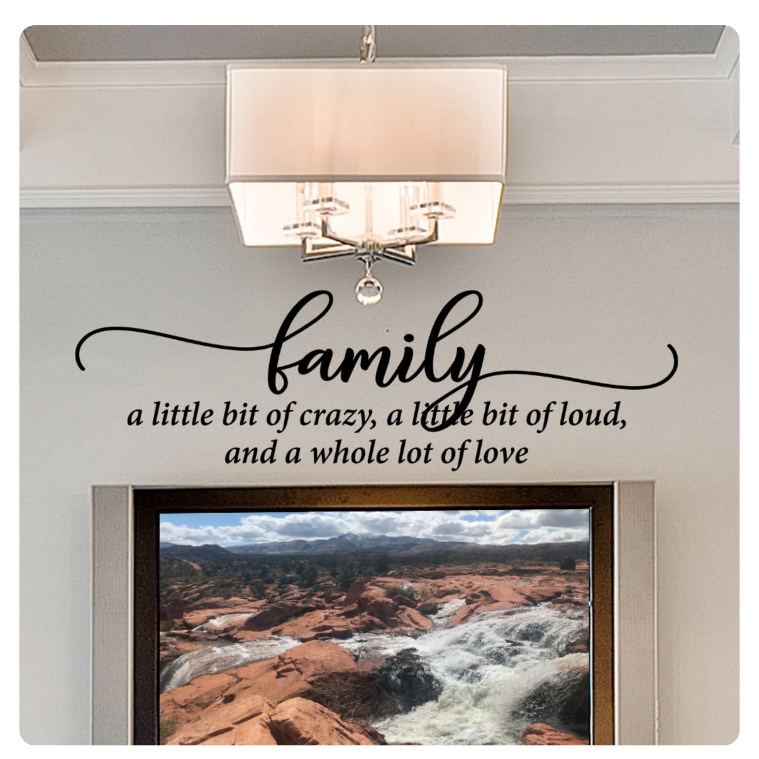 – Family a Little Bit of Crazy Wall Decal – Inspirational Sticker Quote, Love…