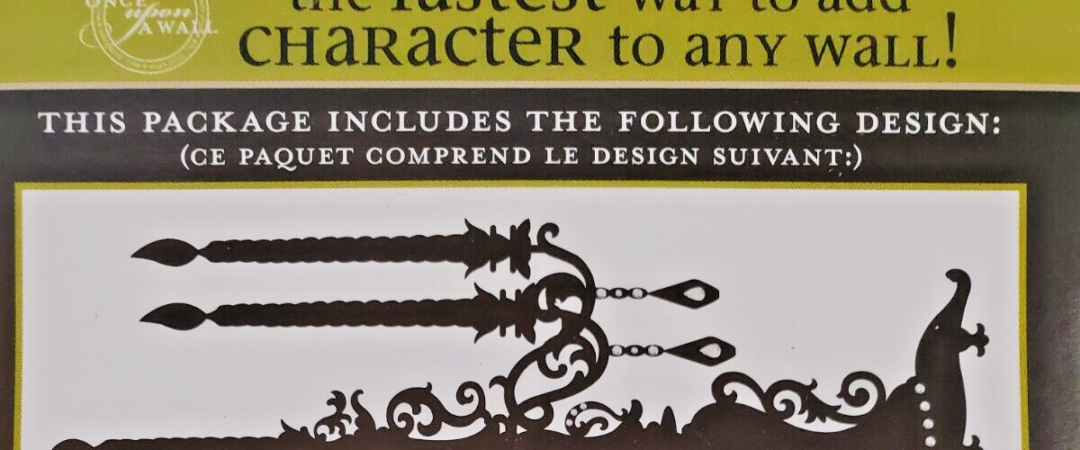 ‘Once Apon A Candelabra’ Wall Peel & Stick 23.62″ X 12.6″Decorative Rhinestones