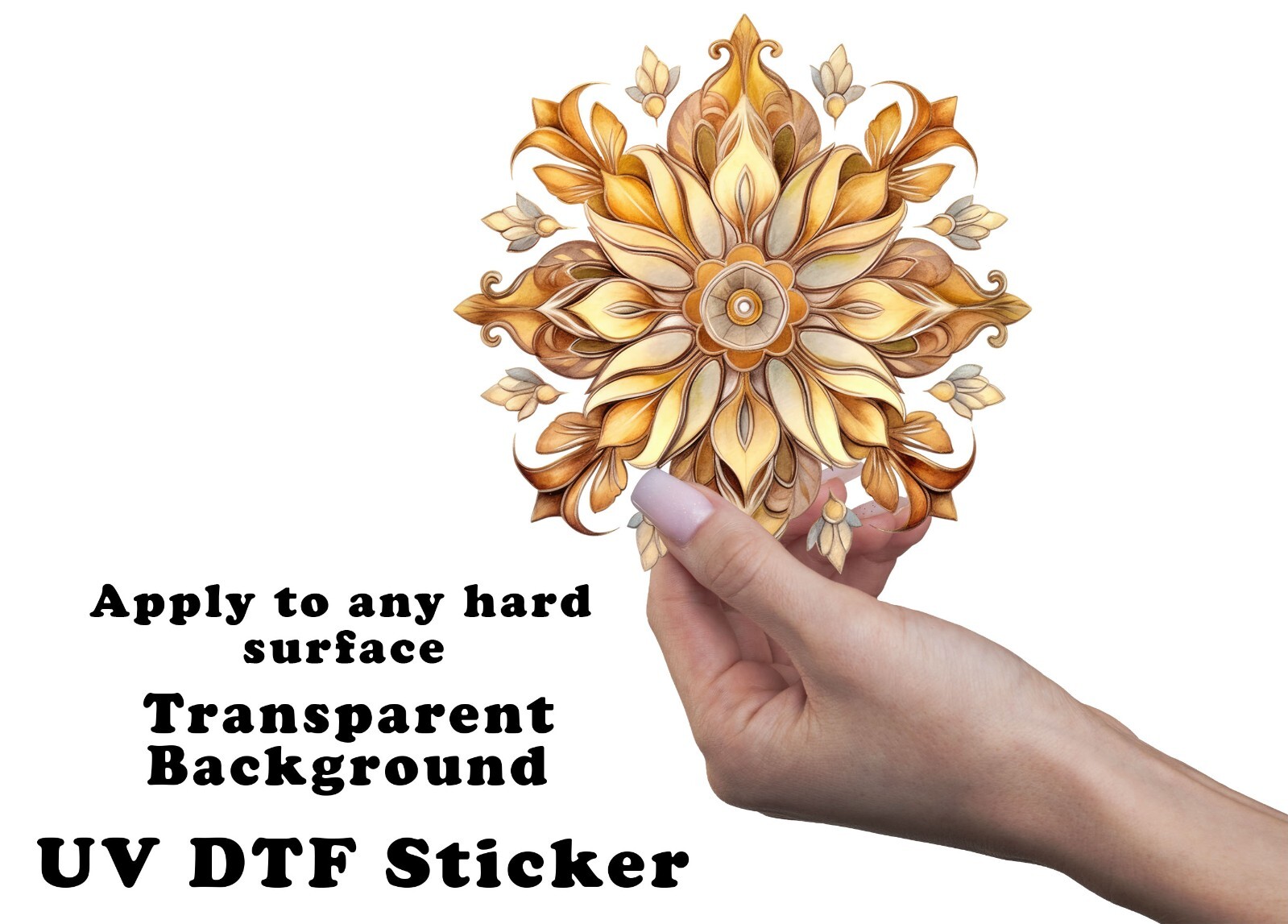 Green and Yellow Fairy UV DTF Transparent Sticker / Decal