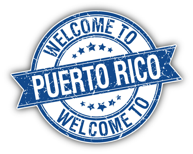 Puerto Rico Grunge Welcome Stamp Travel Car Bumper Sticker Decal