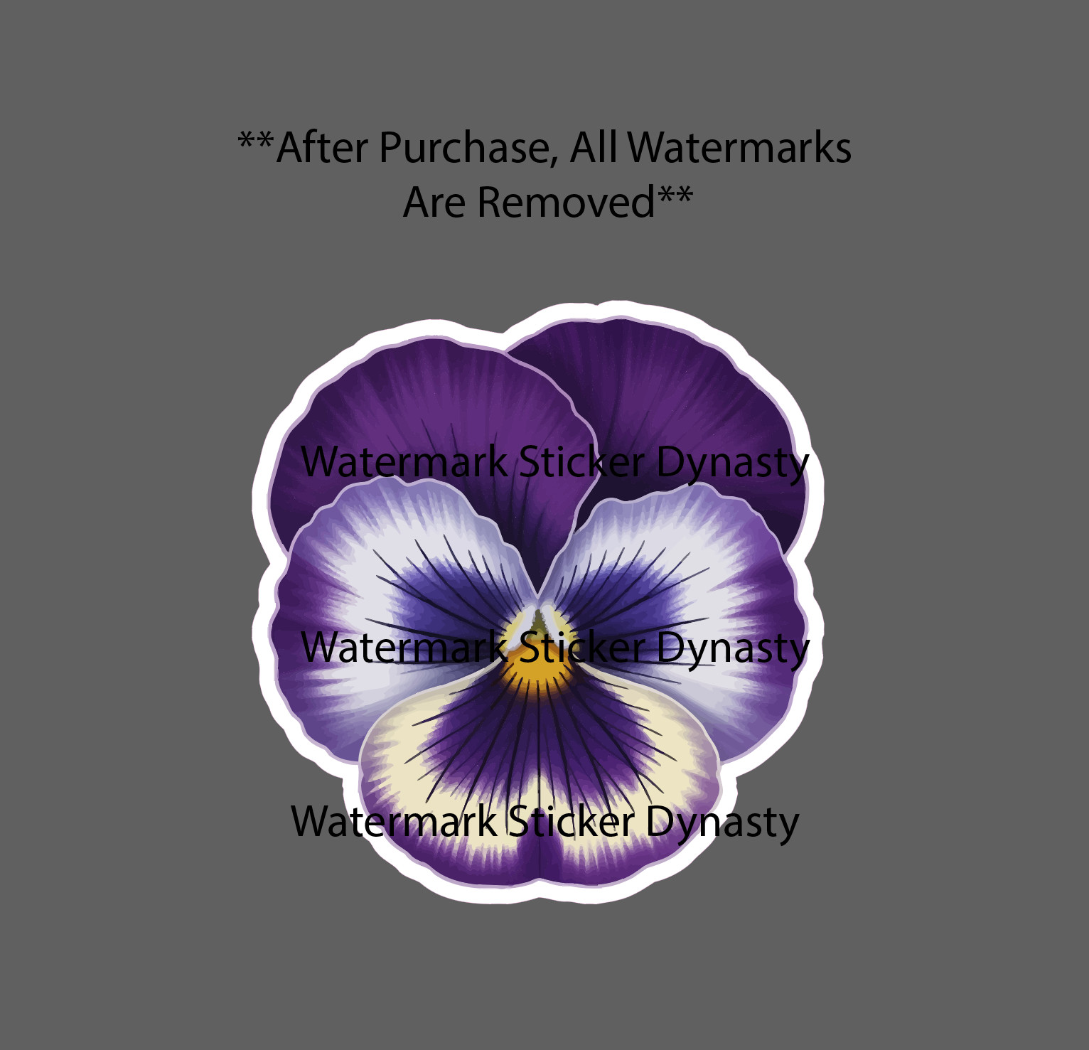 Pansy Sticker Waterproof Decal Flower Floral Nature Outdoor Garden Gift NEW