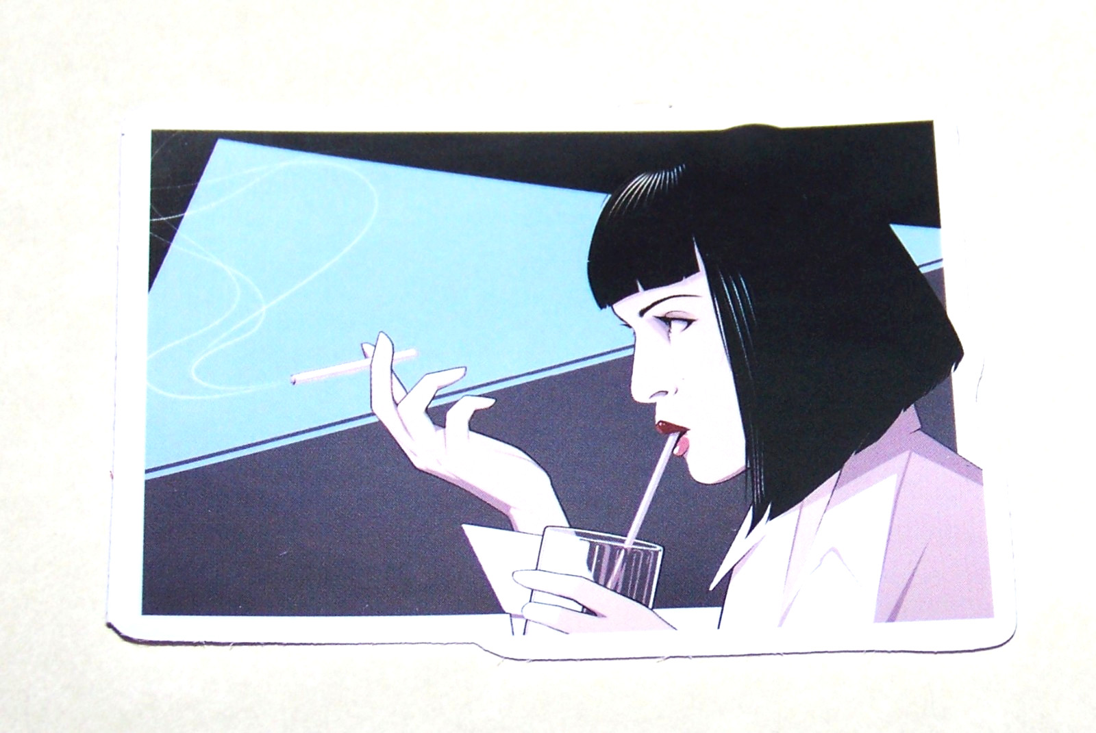 Pulp Fiction Mia Wallace Cut Sticker Decal Movie Tarantino Film PULP FICTION