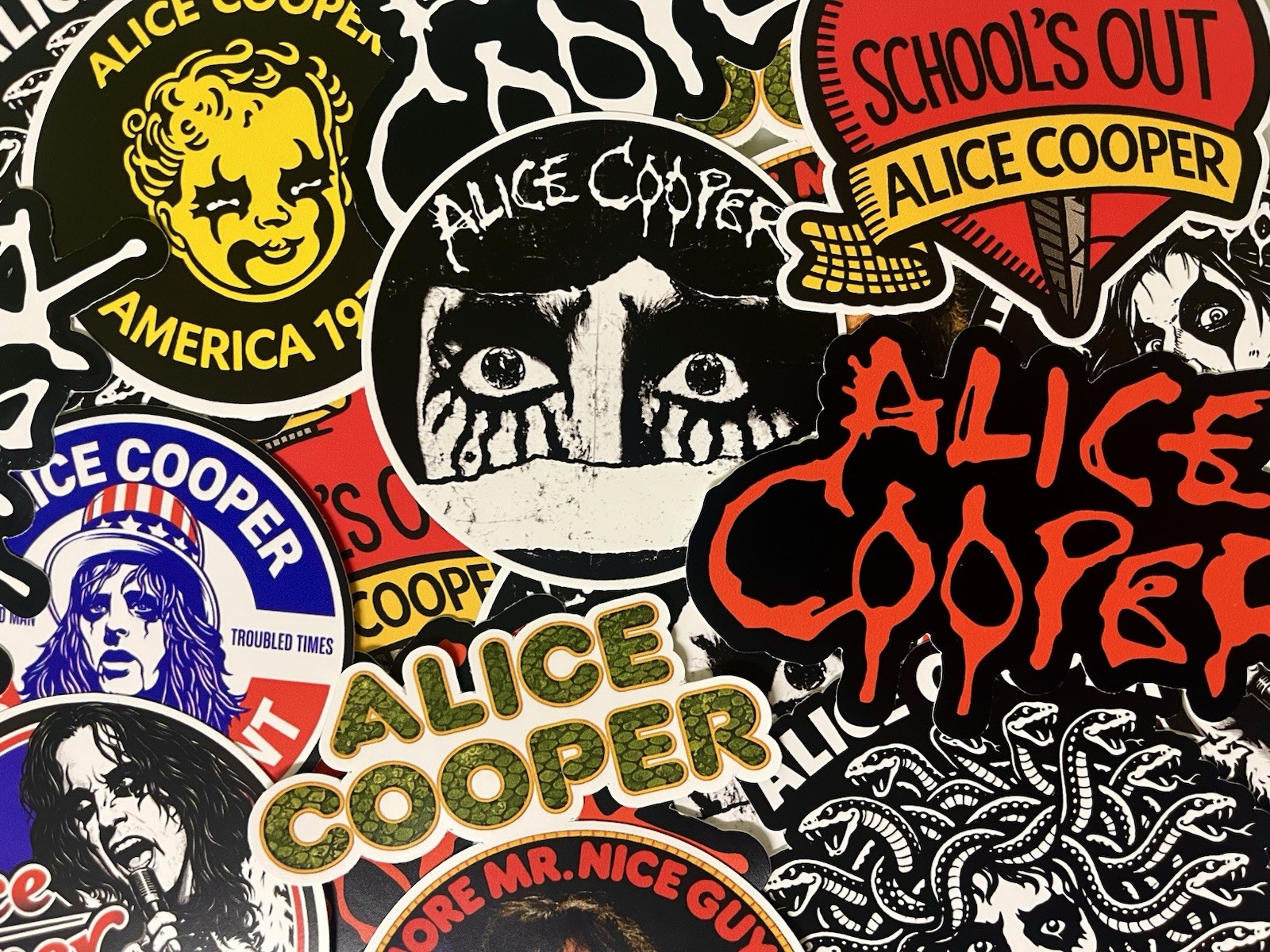 Alice Cooper Sticker Pack – 10 Stickers