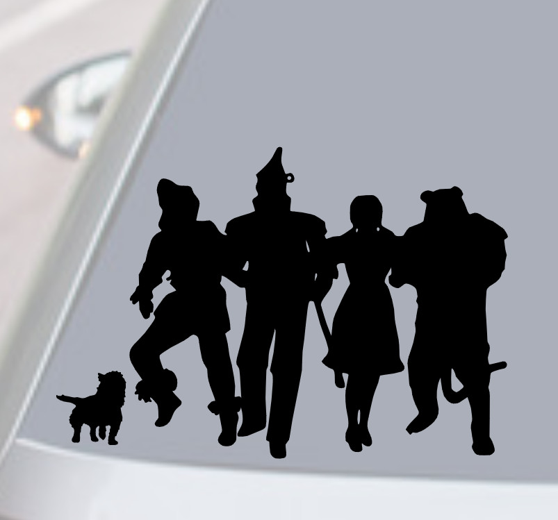 THE WIZARD OF OZ VINYL DECAL STICKER CAR REAR WINDOW BUMPER MOVIE CHARACTERS