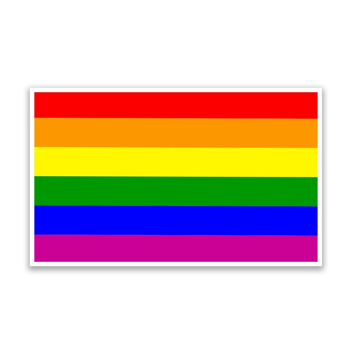Gay Pride Flag Rainbow LGBTQ 4″ Wide Sticker – Includes Two Stickers