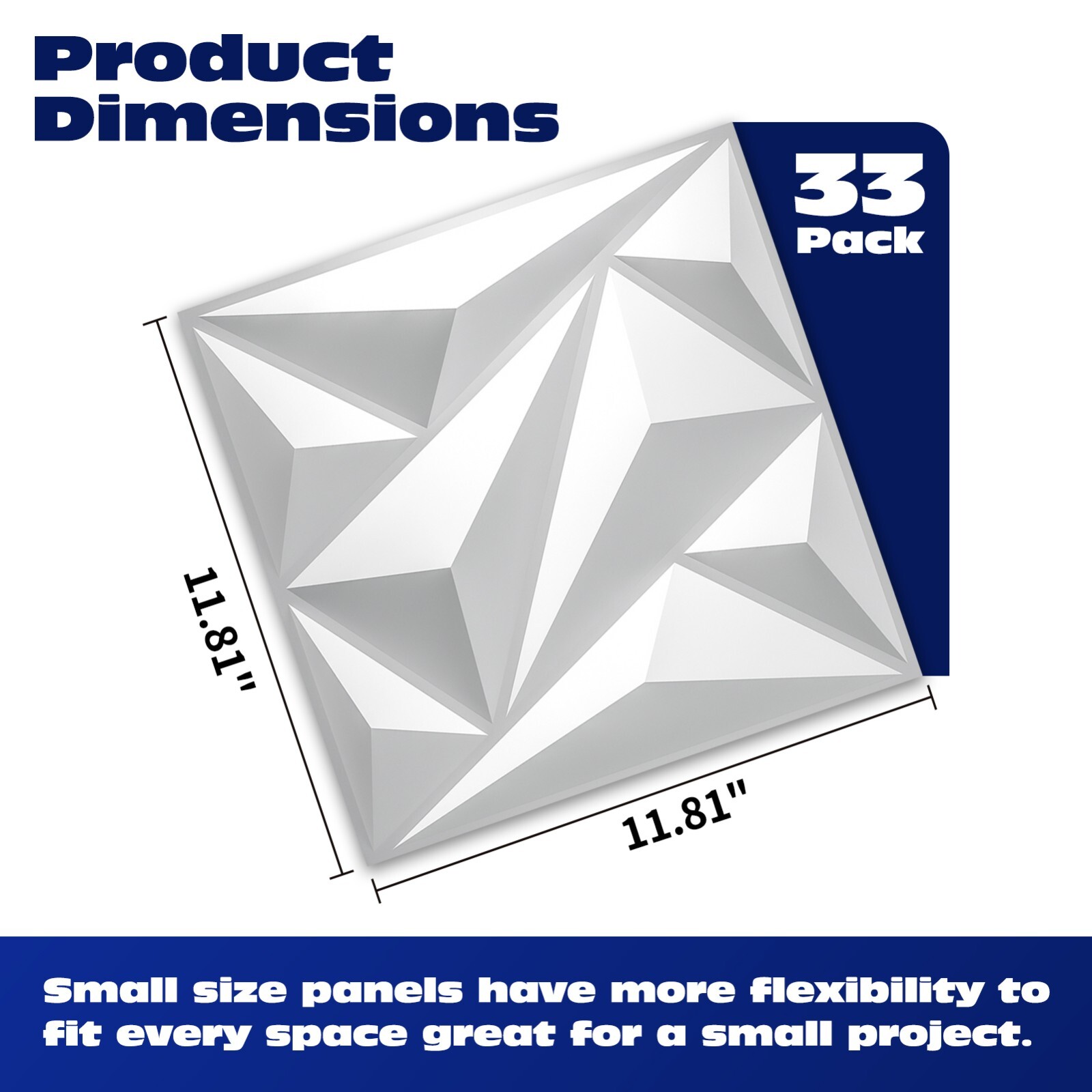 Art3d Dimensionally cut PVC ceiling and wall panels,12 pack or 33 pack
