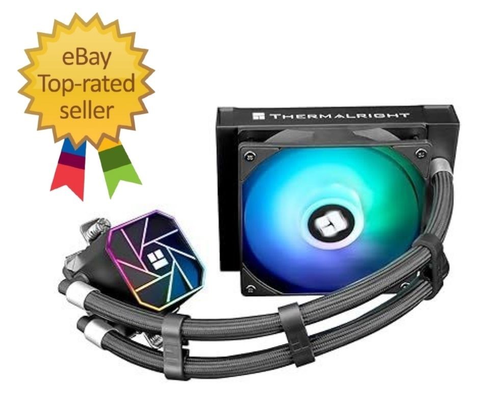 Thermalright Aqua Elite 120 V3 AIO CPU Cooler, 120Mm Liquid Cooling, ARGB PWM Fa