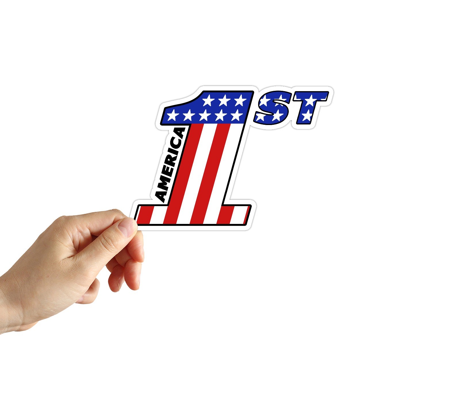 America First Sticker American Flag Car Truck Laptop Bumper Trump Patriotic