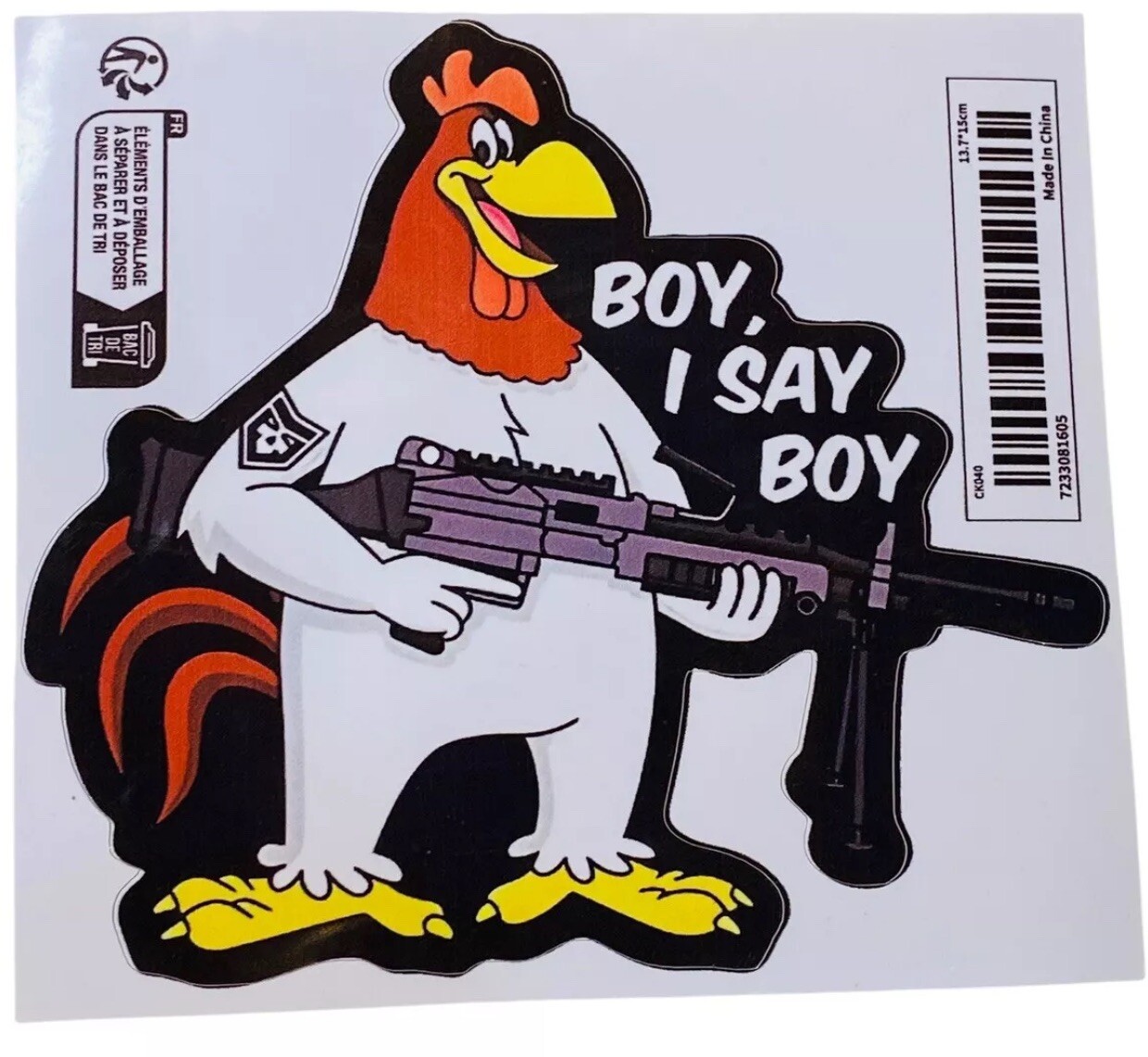 FOGHORN LEGHORN “Boy I Say Boy” LARGE 5.5”x 6” Vinyl Sticker Decal NRA