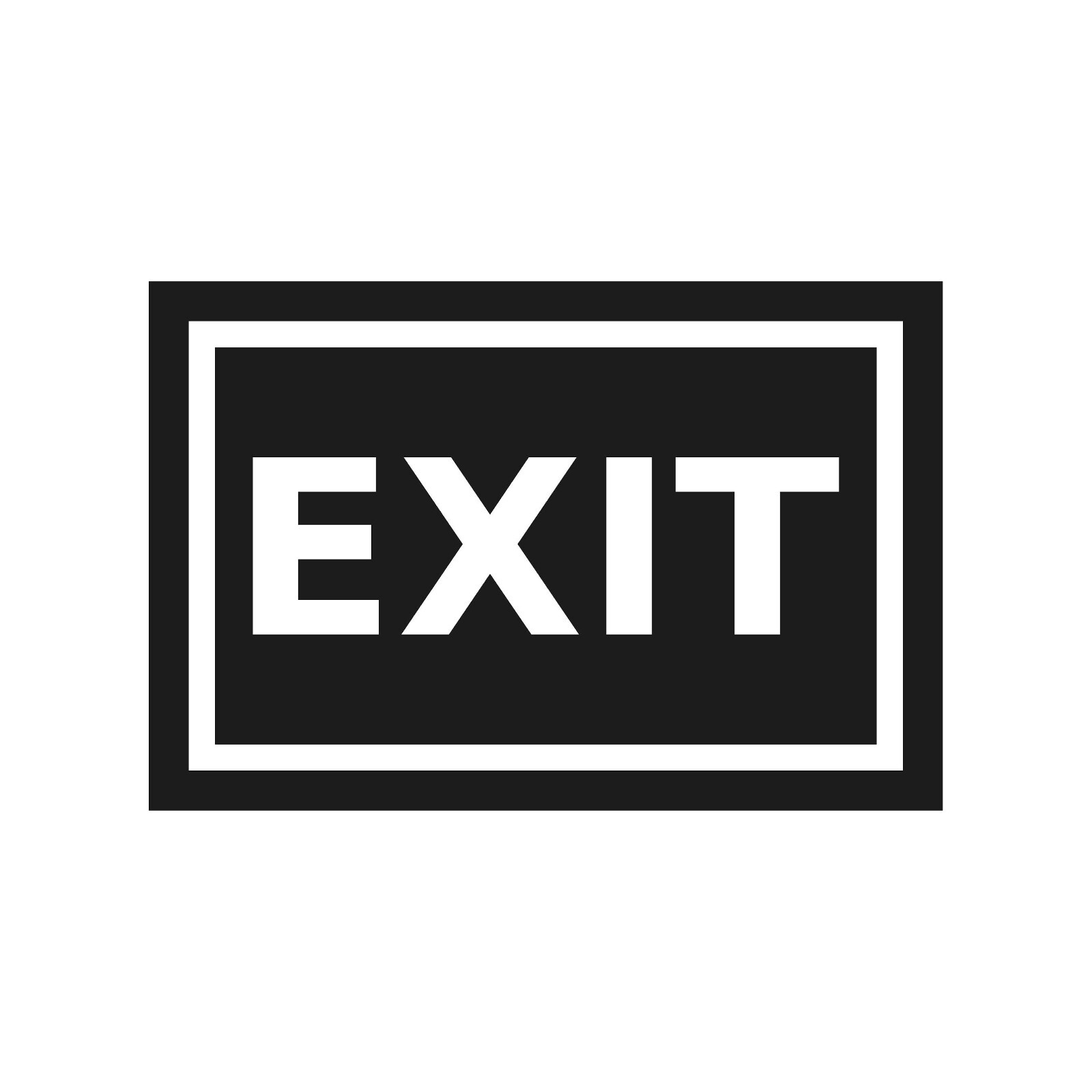 Exit sign Symbol Vinyl decal sticker