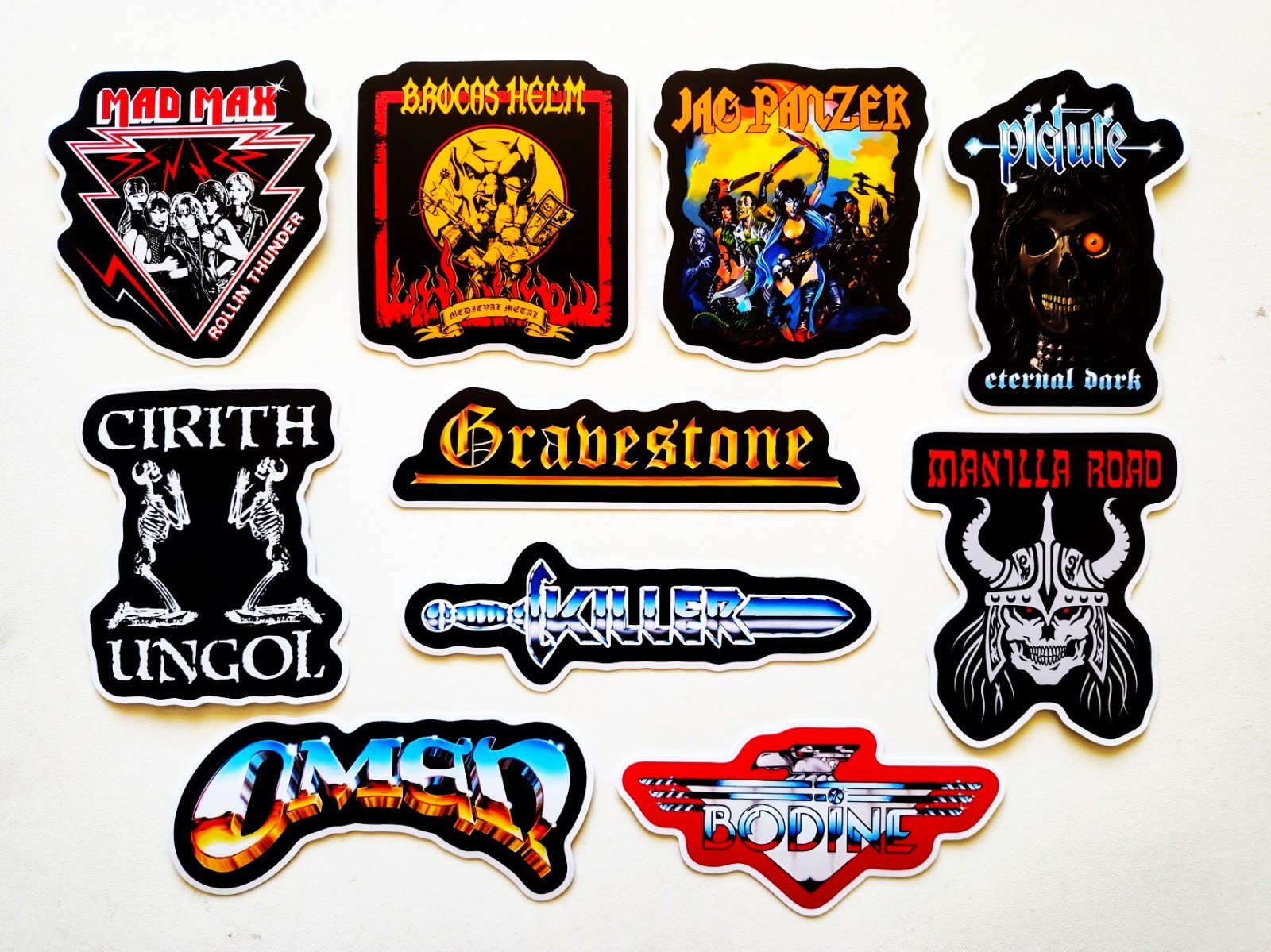 Metal Sticker Pack (QTY 10) SET 16 nwobhm power speed epic doom heavy hard rock