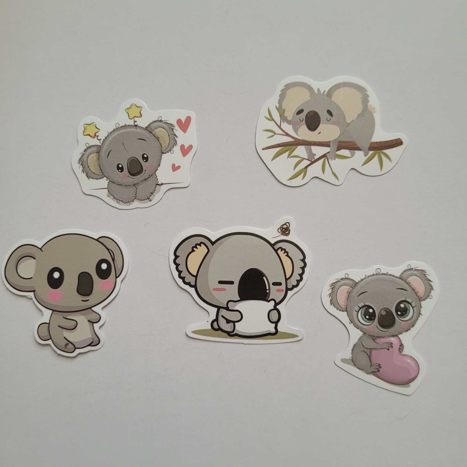 Koala love vinyl sticker set of 5 cute heart friend tree animal snuggle hug zoo