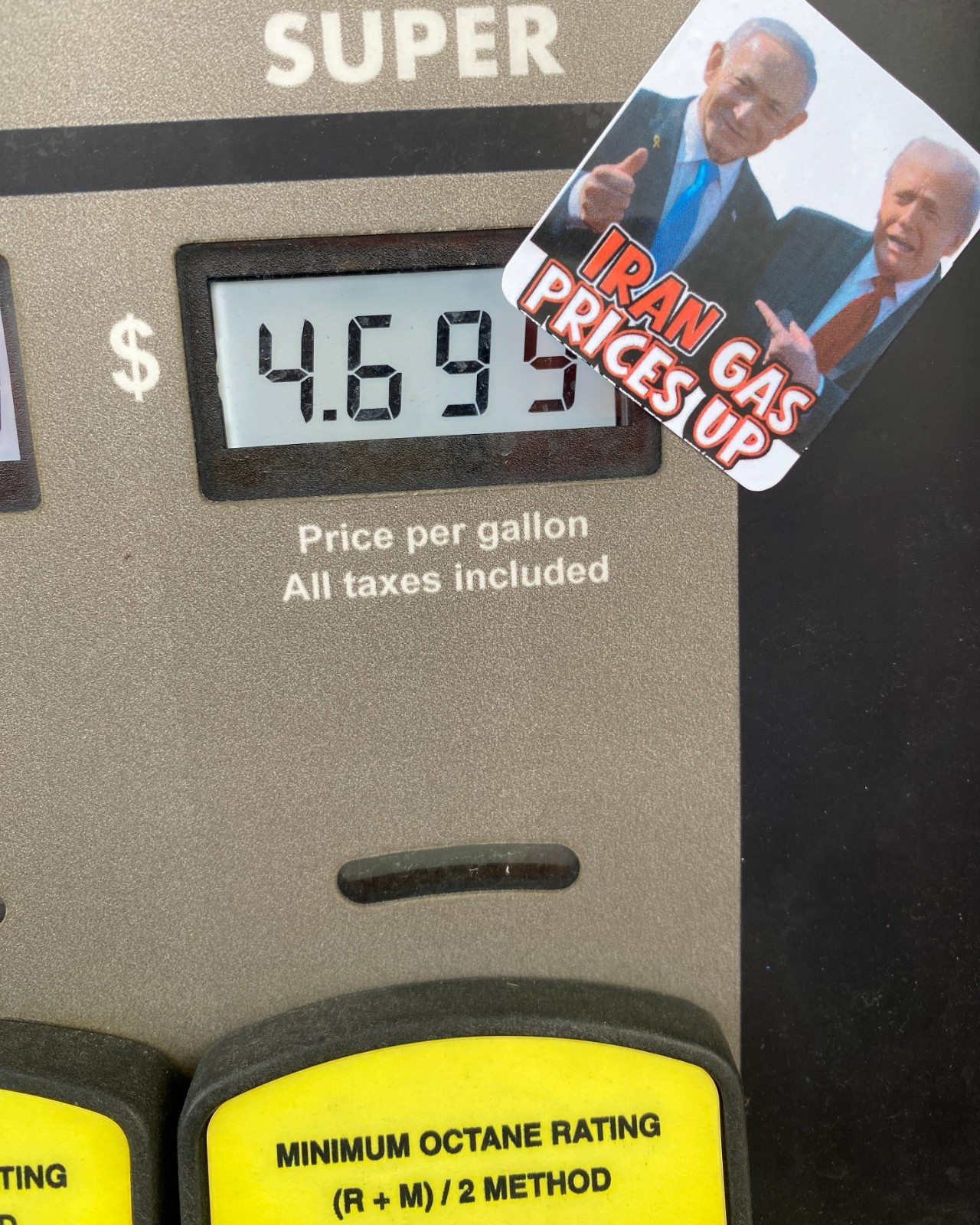 Gas Stickers Trump I Did That Gas Pump Iran Gas Prices Up! 10 – 100 pk Bibi war