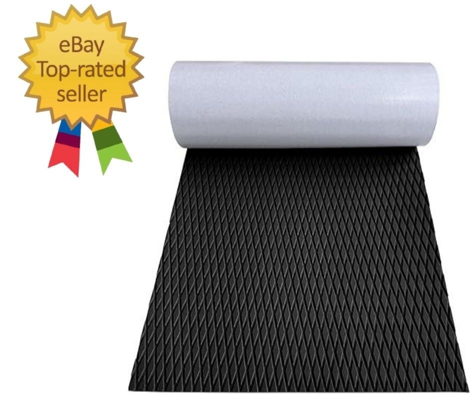 EVA Foam Boat Flooring Marine Decking Non-Slip Pad Black 5mm 80″x35″