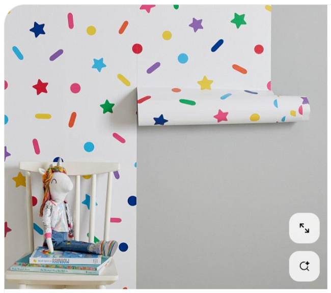 Pottery Barn Kids Flour Shop Magical Sprinkle Peel Stick Wall Decal 108″ #W241