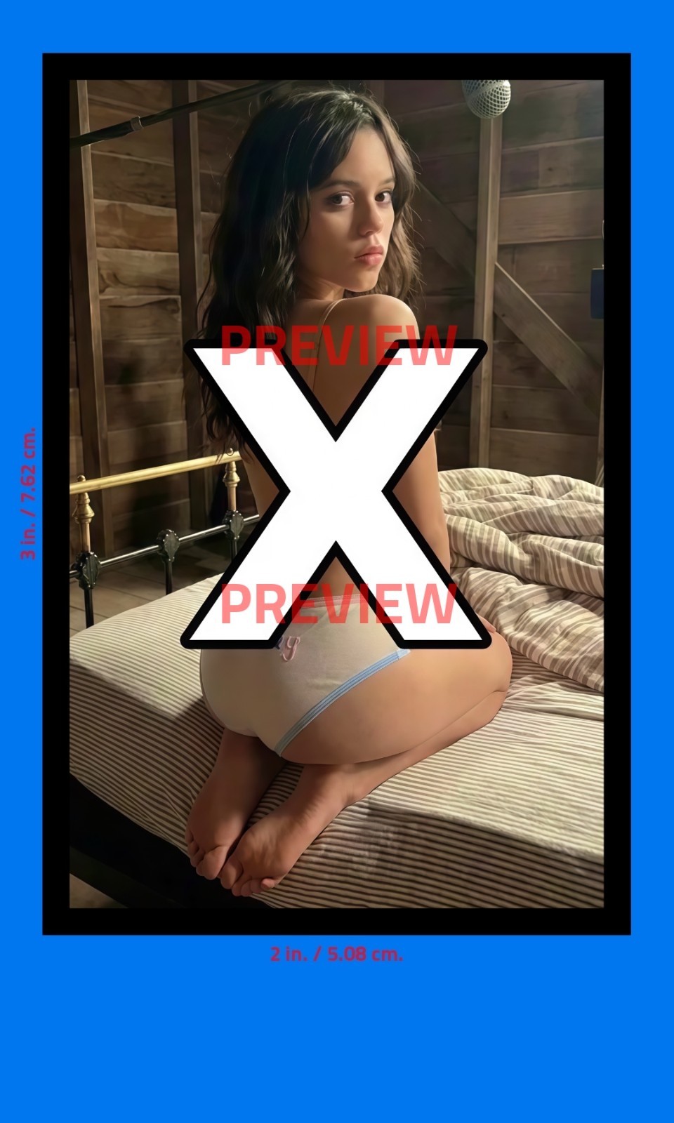 X Sticker (JENNA ORTEGA HORROR SLASHER MOVIE) 2×3 in. Adhesive Photo Print