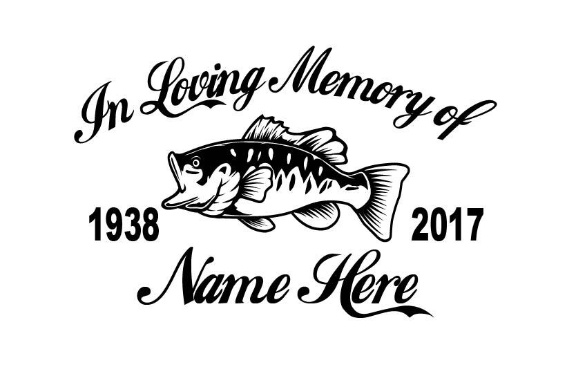 In Loving Memory Of – Bass Sticker Decal Memorial Personalized #3