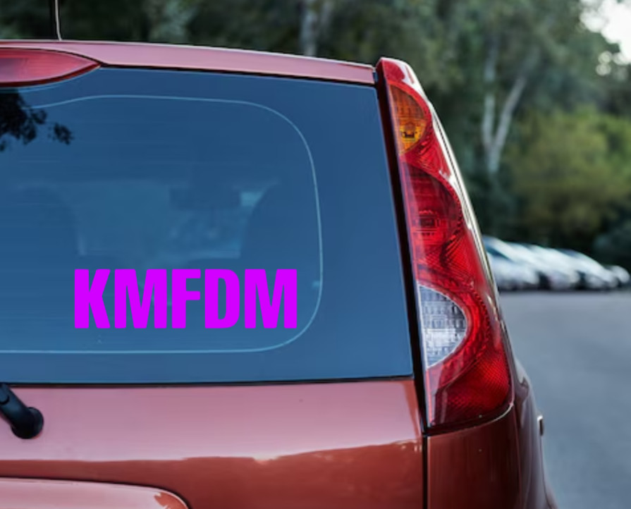KMFDM Car Decal Vinyl Band Logo Glossy Bumper Sticker Industrial Heavy Metal