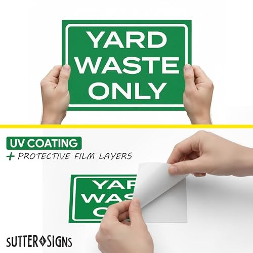 Yard Waste Labels 4pk 10×7 Waterproof Vinyl Stickers