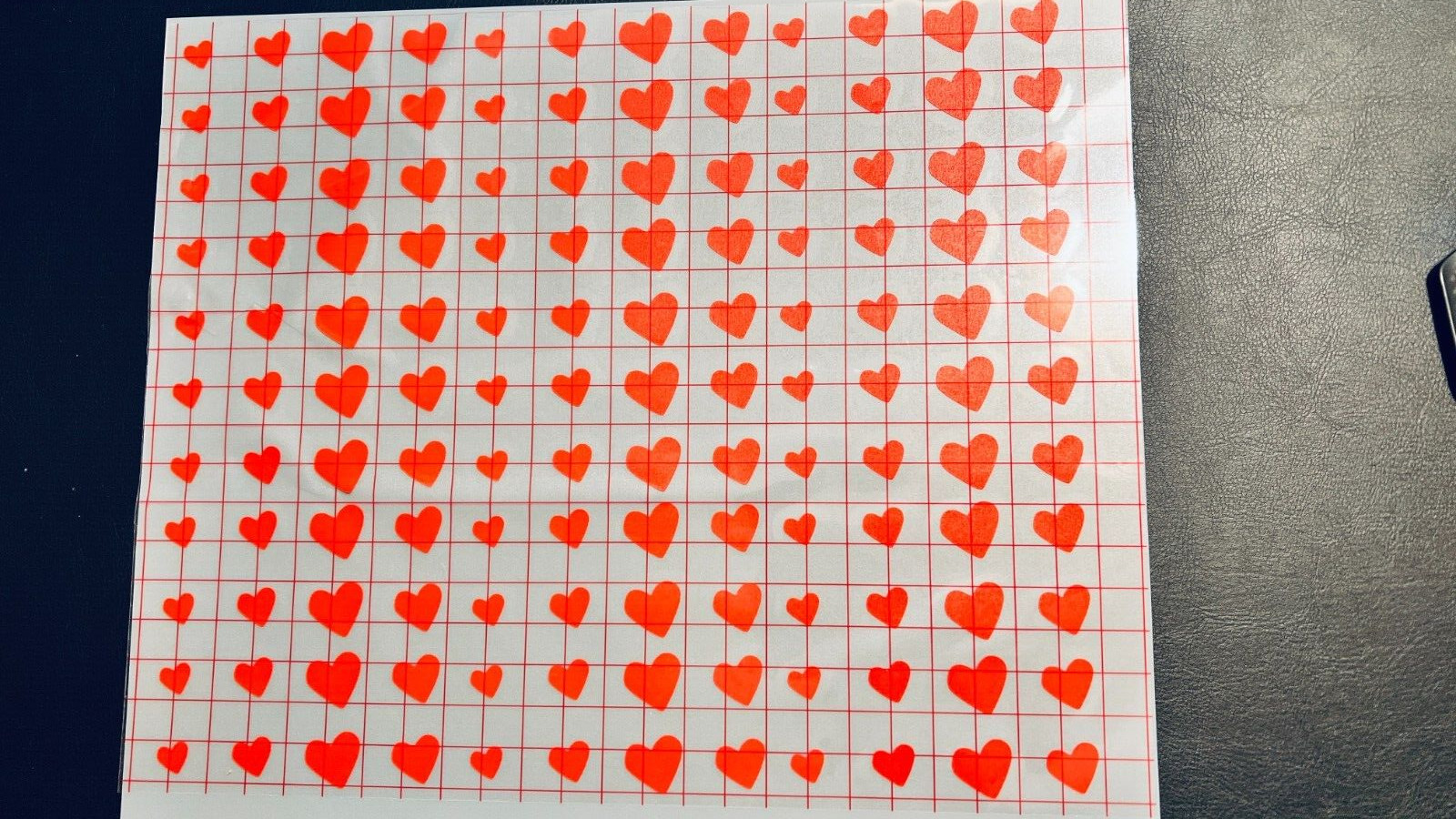 Red Heart Vinyl Sticker Decal | 132 Pieces | 4 Sizes Combined | Free Shipping