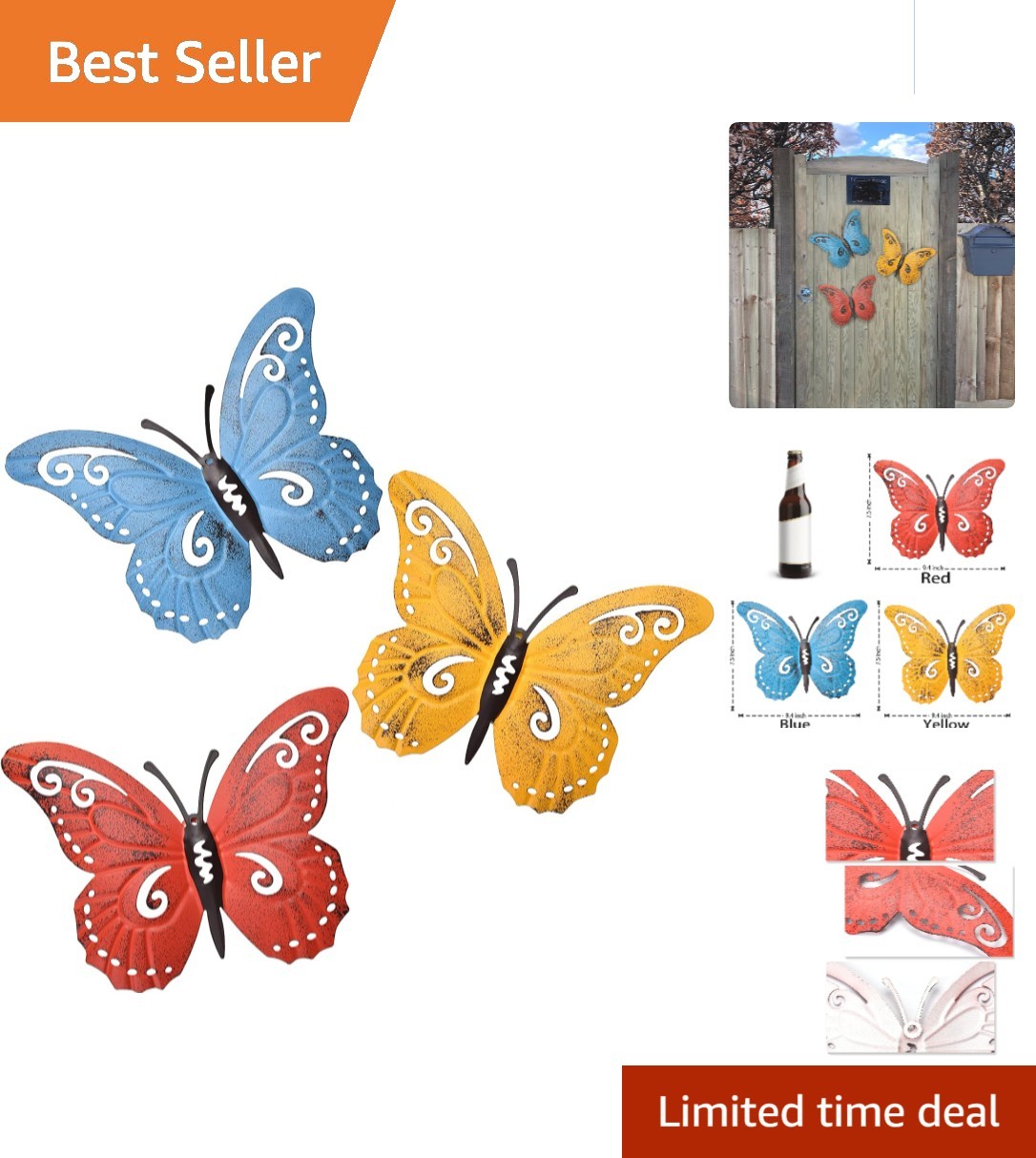 Ready-to-Hang Colorful Butterfly Wall Decor – Ideal for Bathroom & Living Room