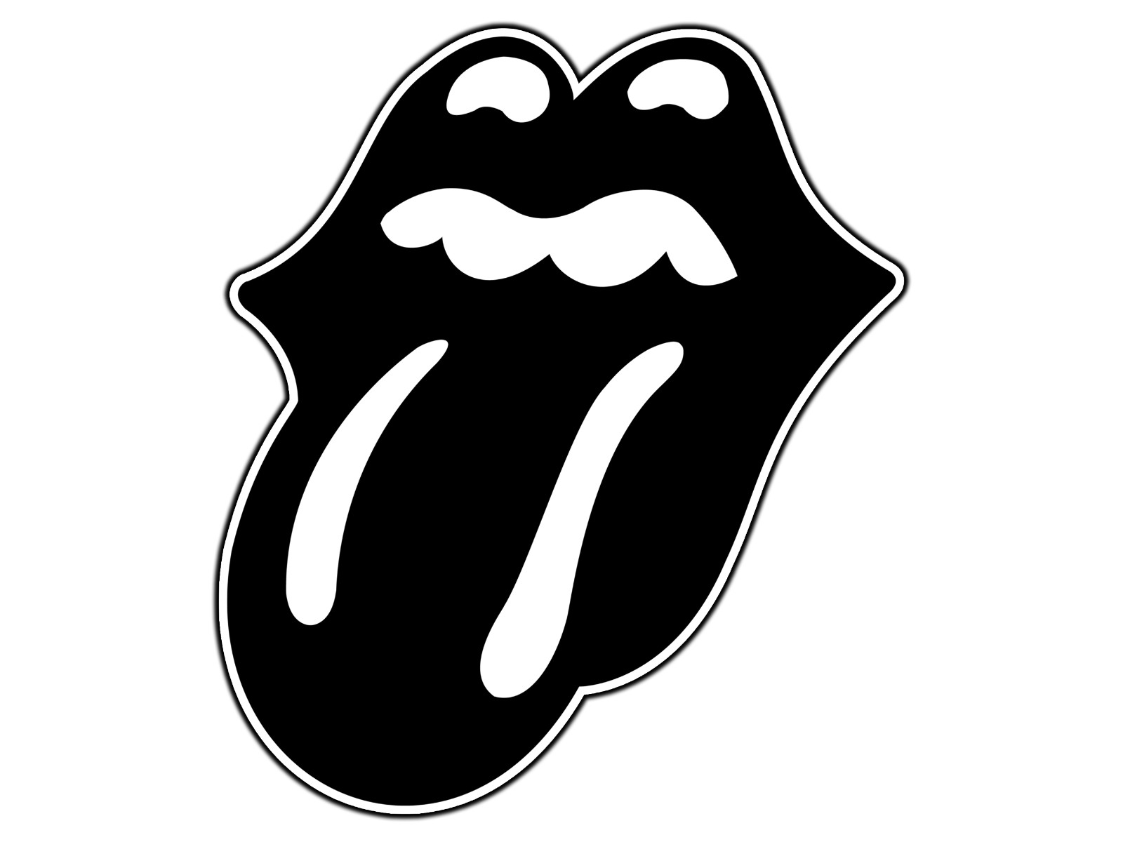 #2787 The Rolling Stones Tongue Black Logo Sticker Brand Waterproof Vinyl Decal
